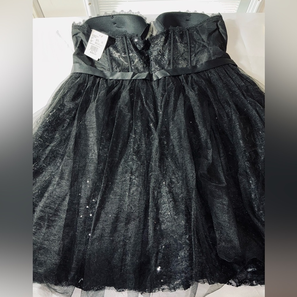 JULES AND CLEO Sweetheart Strapless Sparkle Lace and Tulle Corset Dress Size 20 - Picture 13 of 15